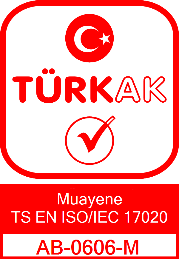 TÜRKAK Akreditasyon Sertifikası — AB-0606-M, TS EN ISO/IEC 17020